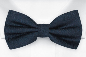 ORNATE Dark blue nœud papillon pré-noué