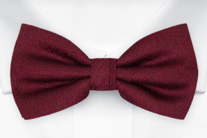 ORNATE Dark red nœud papillon pré-noué