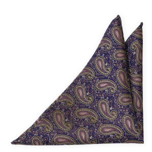 PHULKARI Dark purple pochette de costume