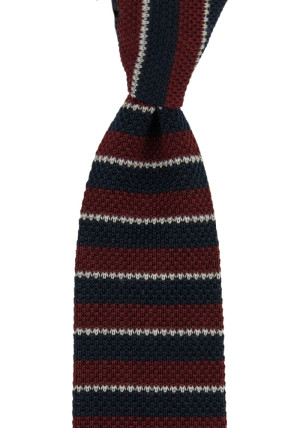 PURLED BURGUNDY cravate