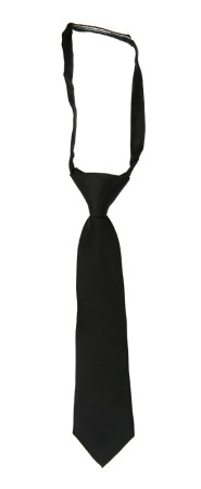 SATIN BLACK petite cravate enfant pré-nouée