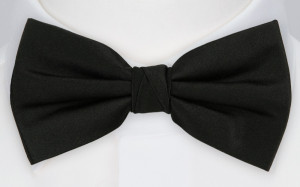 SATIN BLACK nœud papillon pré-noué