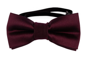 SATIN BURGUNDY nœud papillon bébé