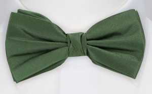 SATIN DARK SAGE nœud papillon pré-noué