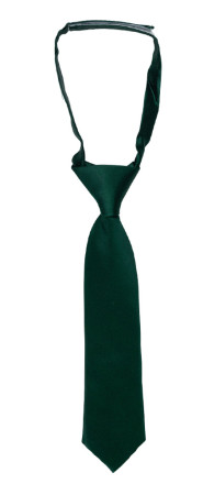 SATIN FOREST GREEN petite cravate enfant pré-nouée