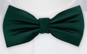 SATIN FOREST GREEN nœud papillon