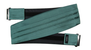 SATIN JUNIPER GREEN ceinture de smoking