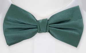 SATIN JUNIPER GREEN nœud papillon pré-noué