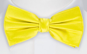 SATIN LEMON nœud papillon pré-noué