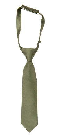 SATIN MOSS GREEN petite cravate enfant pré-nouée