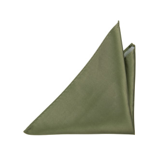 SATIN MOSS GREEN pochette de costume