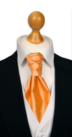 SATIN PEACH lavallière pré-noué