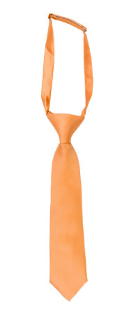 SATIN PEACH petite cravate enfant pré-nouée