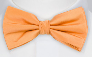 SATIN PEACH nœud papillon pré-noué