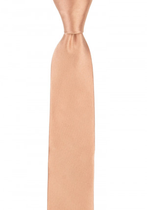 Satin Peach Pink cravate slim