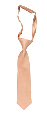 Satin Peach Pink petite cravate enfant pré-nouée