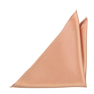 Satin Peach Pink pochette de costume