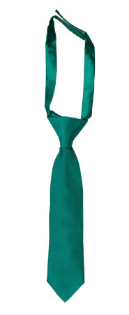SATIN PERSIAN GREEN petite cravate enfant pré-nouée