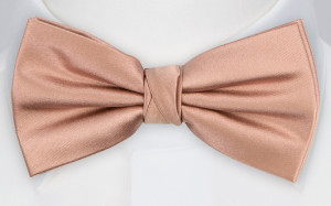 Satin Rose Gold nœud papillon pré-noué