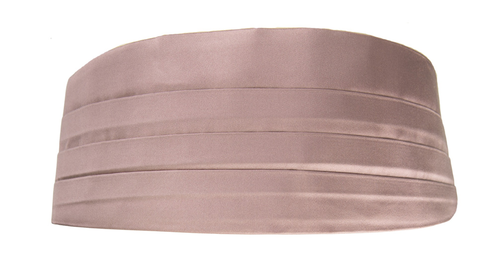 Satin Rose Taupe ceinture de smoking
