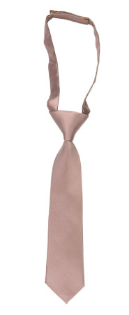 Satin Rose Taupe petite cravate enfant pré-nouée