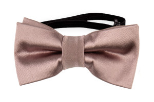 Satin Rose Taupe nœud papillon bébé
