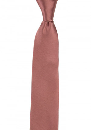 Satin Rose Wood cravate slim