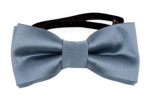 SATIN SLATE BLUE nœud papillon bébé