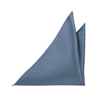 SATIN SLATE BLUE pochette de costume