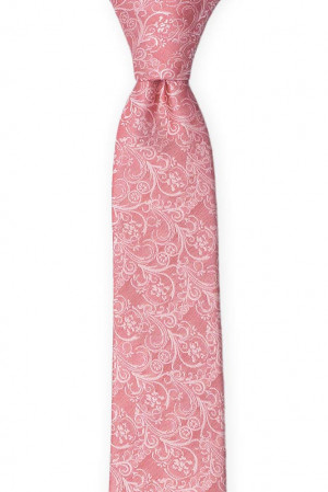 SCROLLER Vintage pink cravate slim