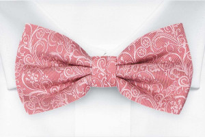 SCROLLER Vintage pink nœud papillon pré-noué