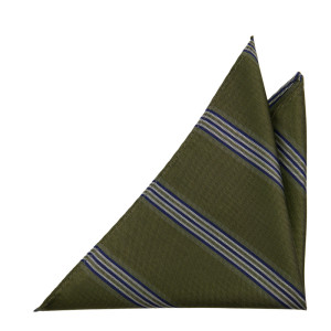 SERIOUSSTRIPES MOSS GREEN pochette de costume