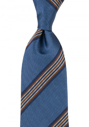 SERIOUSSTRIPES SLATE BLUE cravate classique