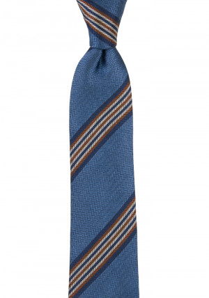 SERIOUSSTRIPES SLATE BLUE cravate slim