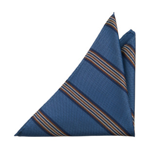 SERIOUSSTRIPES SLATE BLUE pochette de costume