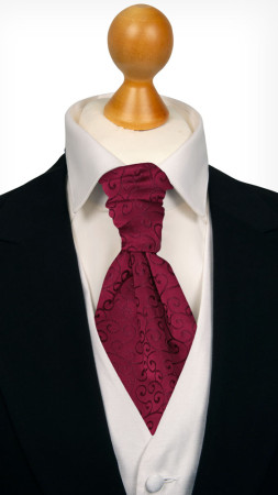 SNAZZY Dark red lavallière pré-noué