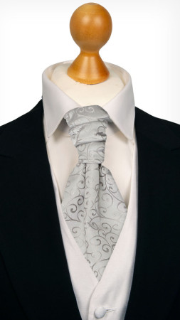 SNAZZY Silver lavallière pré-noué