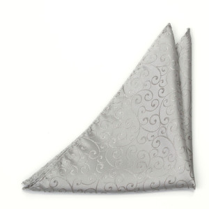 SNAZZY Silver pochette de costume