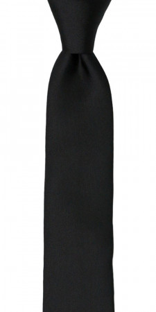 SOLID Black cravate slim