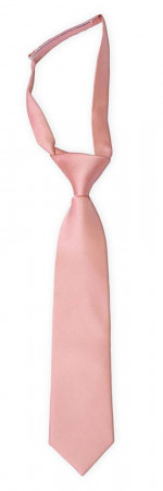 SOLID Blush pink petite cravate enfant pré-nouée