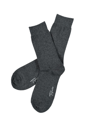 SOLID COTTON ANTHRACITE MELANGE chaussettes