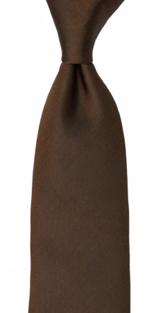 SOLID Dark brown cravate
