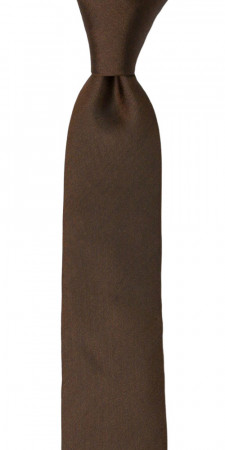 SOLID Dark brown cravate slim