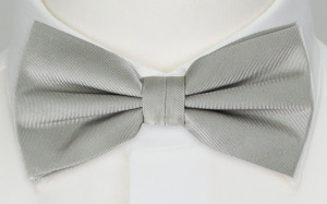 SOLID Light grey nœud papillon pré-noué