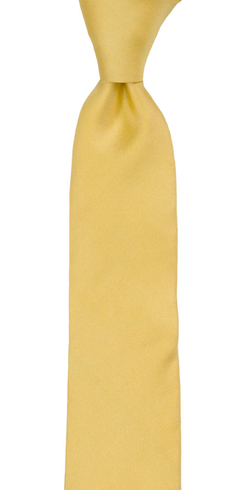 SOLID Light yellow cravate slim