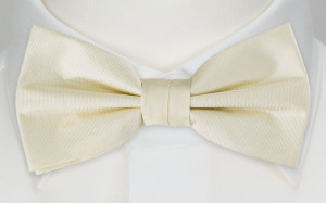 SOLID Off white nœud papillon pré-noué