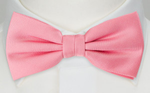 SOLID Pink nœud papillon pré-noué