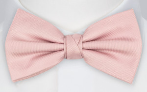 Solid Powder Pink nœud papillon pré-noué