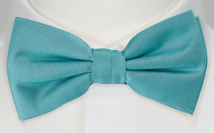SOLID Turquoise nœud papillon pré-noué
