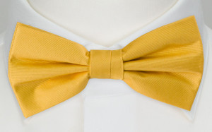 SOLID Yellow nœud papillon pré-noué